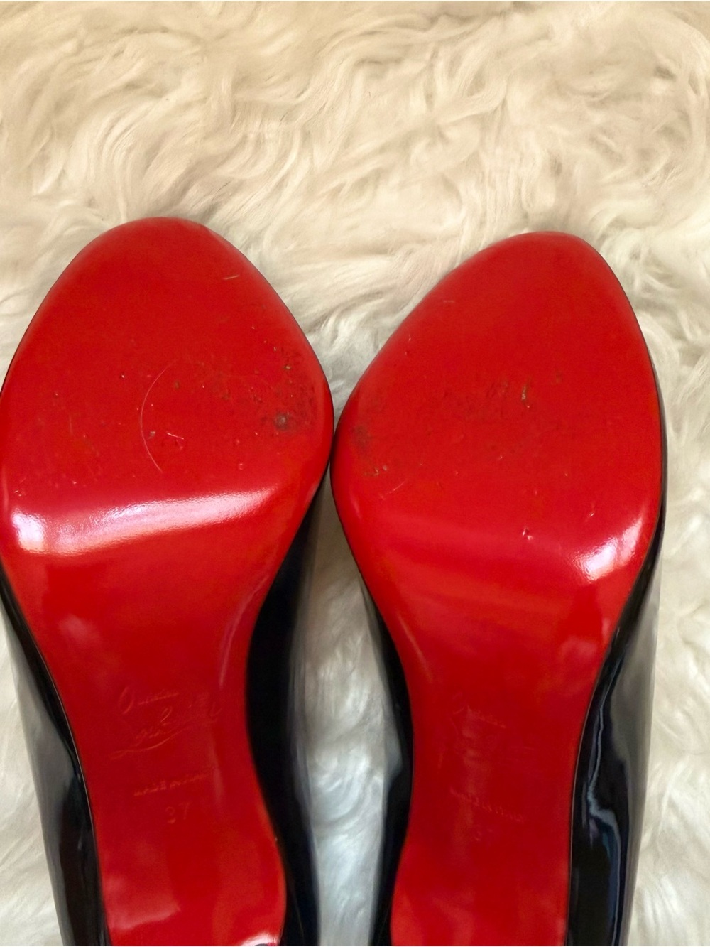 Christian Louboutin Fifille 100 Patent Leather Heels Pumps in Black - Picture 9 of 10